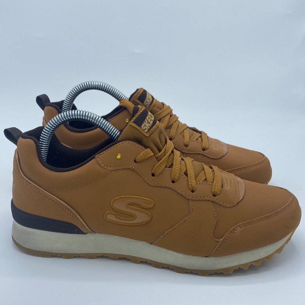 Skechers Air Cooled Memory Foam Brown Athletic Sneakers